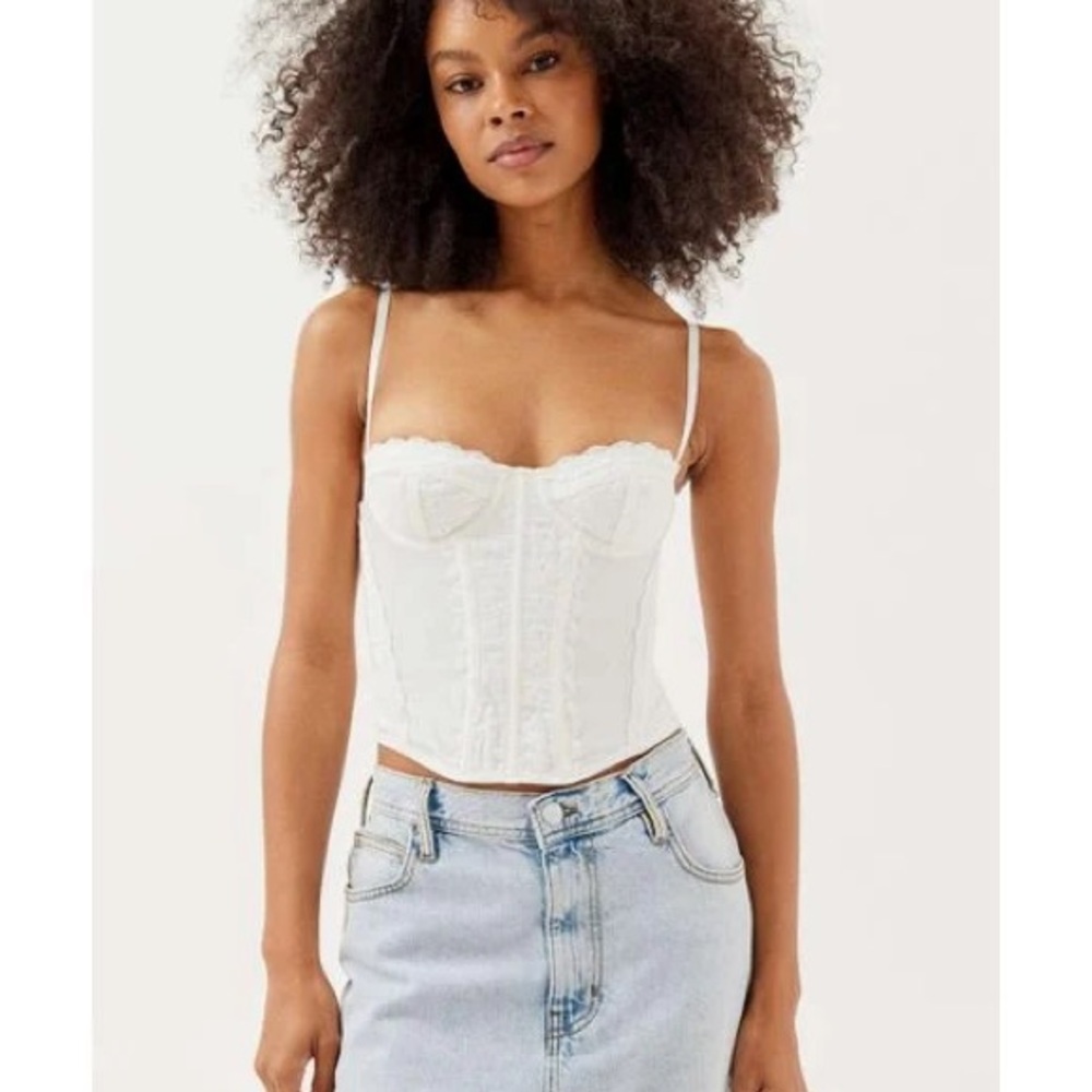 white eyelet out from under corset